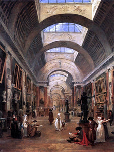  Hubert Robert Design for the Grande Galerie in the Louvre (detail) - Canvas Art Print
