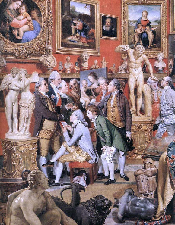  Johann Zoffany The Tribuna of the Uffizi (detail) - Canvas Art Print