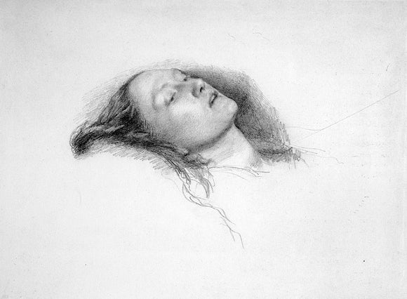  Sir Everett Millais Ophelia (study - Elizabeth Siddall) - Canvas Art Print