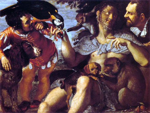  Agostino Carracci Hairy Harry, Mad Peter and Tiny Amon - Canvas Art Print