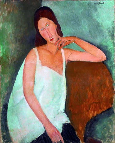  Amedeo Modigliani Jeanne Hebuterne - Canvas Art Print