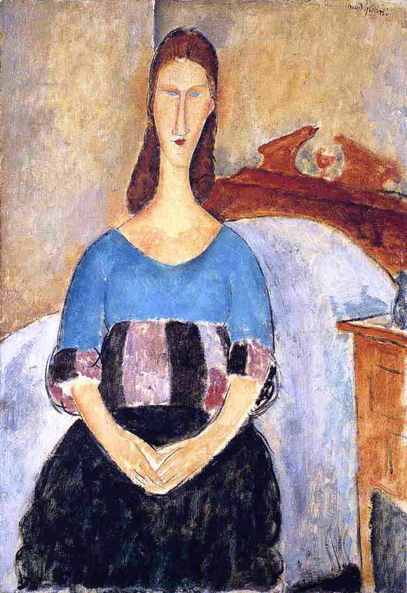  Amedeo Modigliani Jeanne Hebuterne - Canvas Art Print