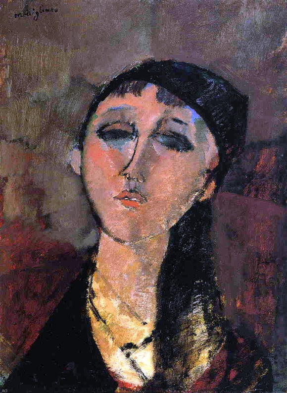  Amedeo Modigliani Portrait of a Young Girl (also known as Louise) - Canvas Art Print
