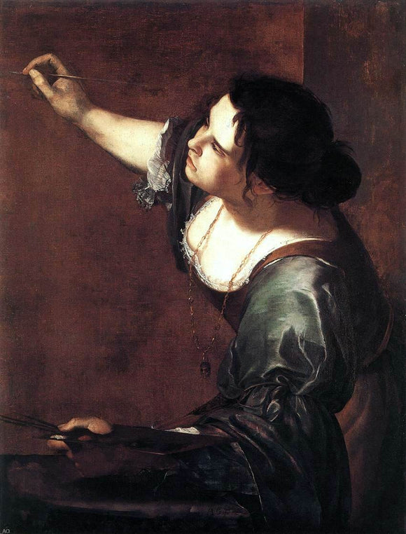  Artemisia Gentileschi Self-Portrait as the Allegory of Painting - Canvas Art Print