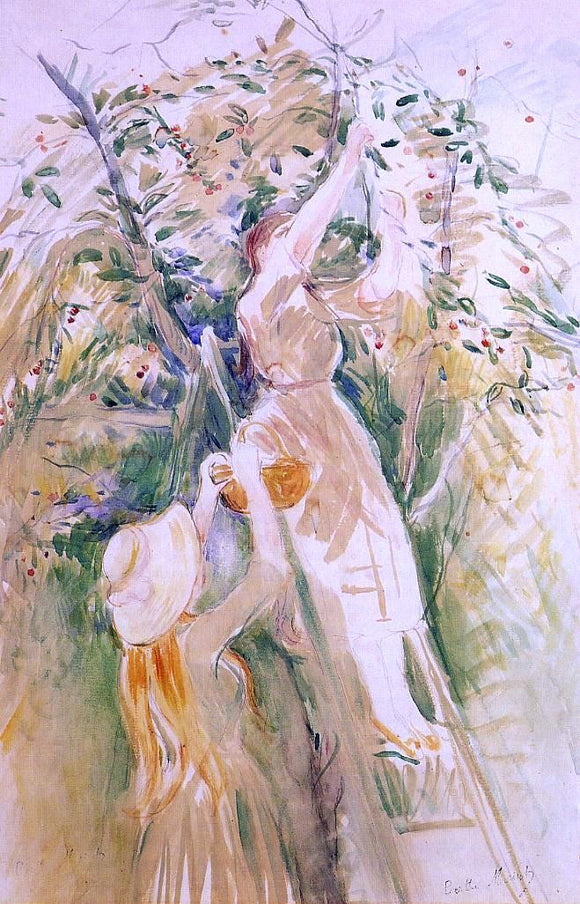  Berthe Morisot The Cherry Tree (study) - Canvas Art Print