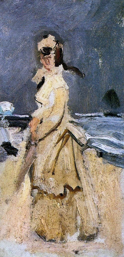  Claude Oscar Monet Camille on the Beach - Canvas Art Print