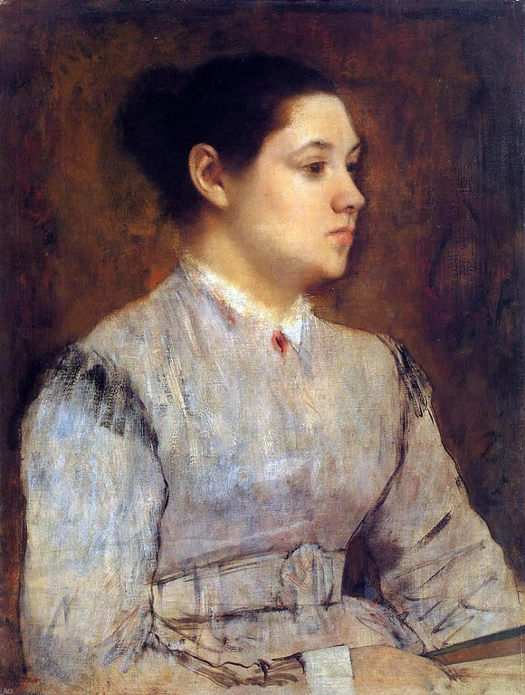  Edgar Degas Portrait of a Young Woman - Canvas Art Print