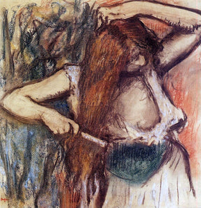  Edgar Degas Woman Combing Her Hair - Canvas Art Print