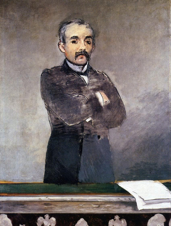  Edouard Manet Portrait of Clemenceau at the Tribune - Canvas Art Print