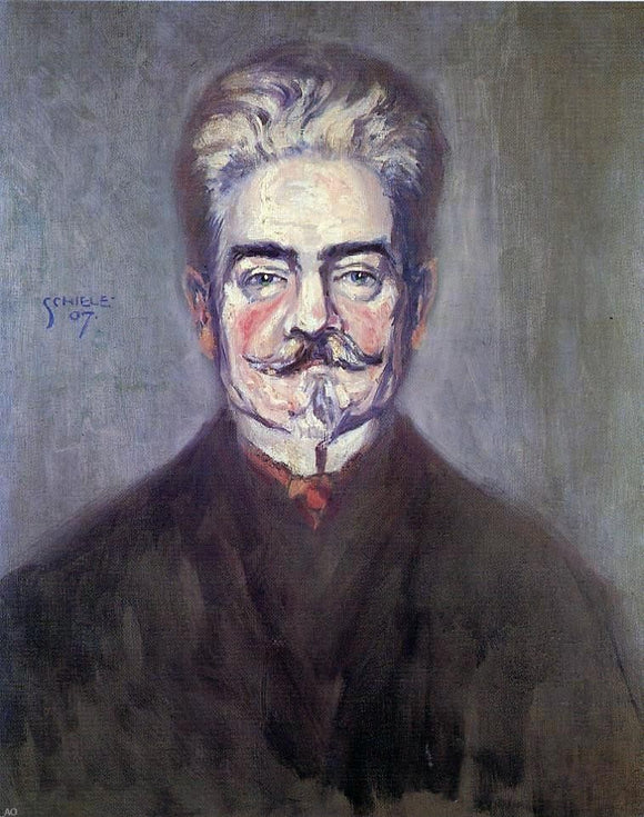  Egon Schiele Portrait of Leopold Czihaczek - Canvas Art Print