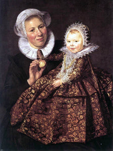  Frans Hals Catharina Hooft with her Nurse - Canvas Art Print