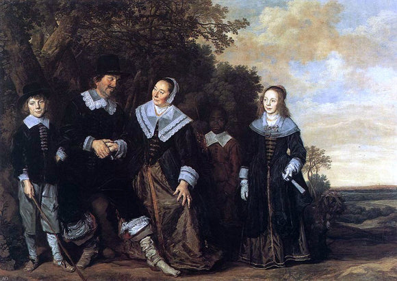 Frans Hals Family Group in a Landscape - Canvas Art Print
