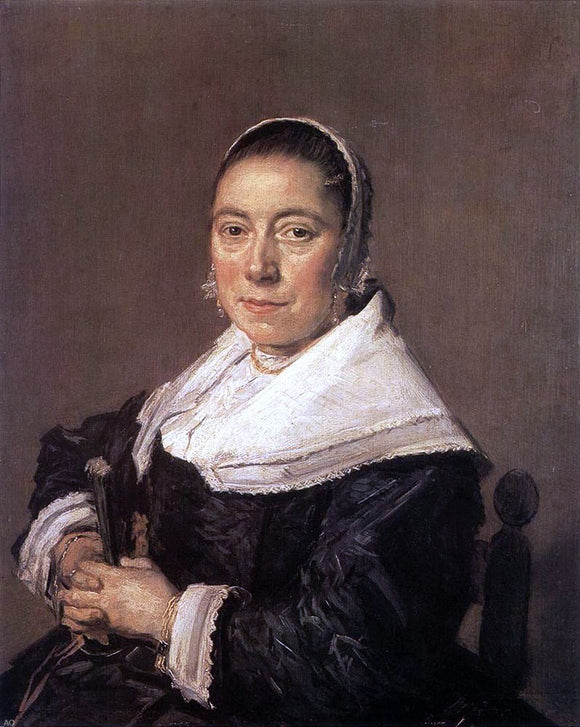  Frans Hals Portrait of a Seated Woman (presumedly Maria Vernatti) - Canvas Art Print