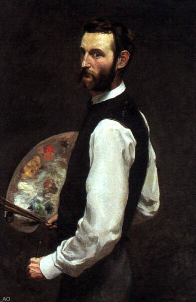  Jean Frederic Bazille Self Portrait - Canvas Art Print