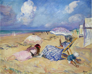  Henri Lebasque On the Beach - Canvas Art Print