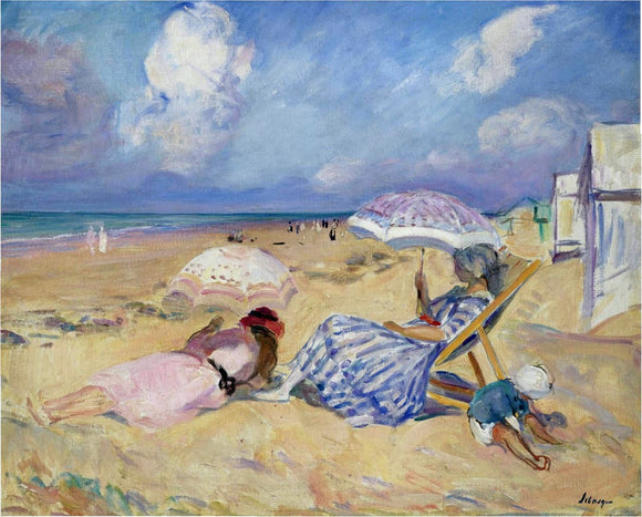  Henri Lebasque On the Beach - Canvas Art Print