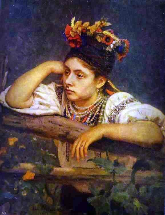  Ilia Efimovich Repin Ukranian Girl - Canvas Art Print