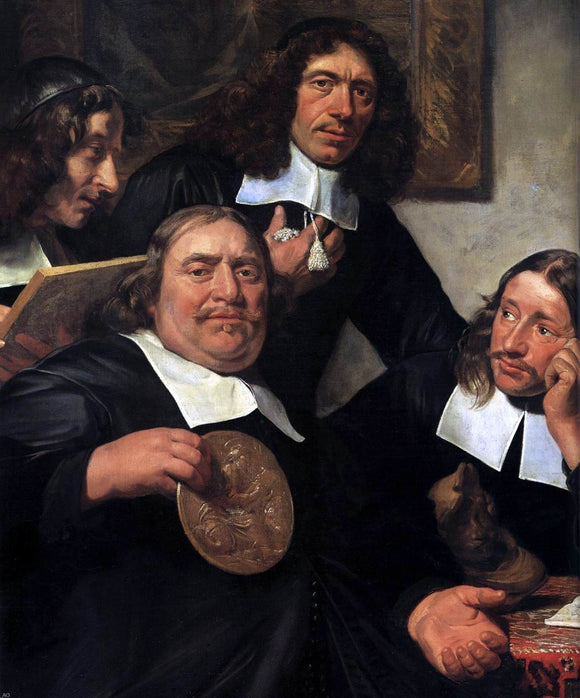  Jan De Bray The Governors of the Guild of St Luke, Haarlem (detail) - Canvas Art Print