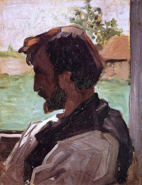  Jean Frederic Bazille Self Portrait at Saint-Sauveur - Canvas Art Print
