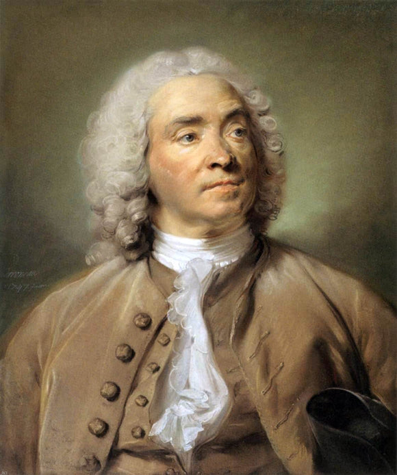  Jean-Baptiste Perronneau Portrait of Gabriel Huquier - Canvas Art Print