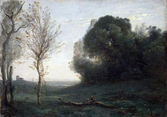  Jean-Baptiste-Camille Corot Morning - Canvas Art Print