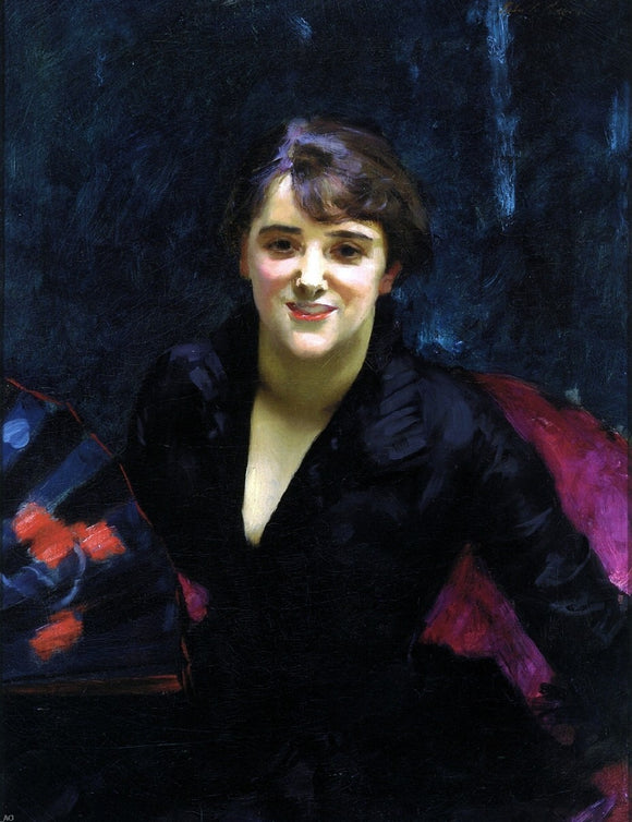  John Singer Sargent Madame Errazuriz (also known as The Lady in Black) - Canvas Art Print
