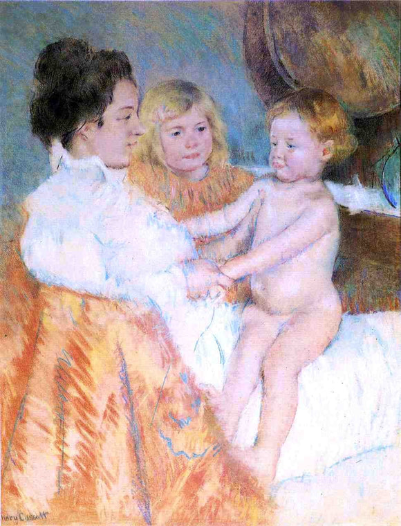  Mary Cassatt Mother, Sara and the Baby (counterproof) - Canvas Art Print