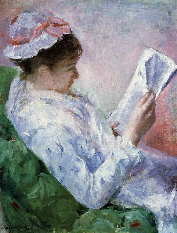  Mary Cassatt Woman Reading - Canvas Art Print