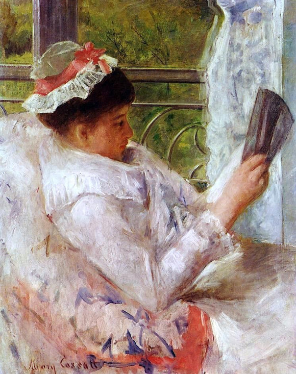  Mary Cassatt Woman Reading (also known as Lydia Cassatt) - Canvas Art Print