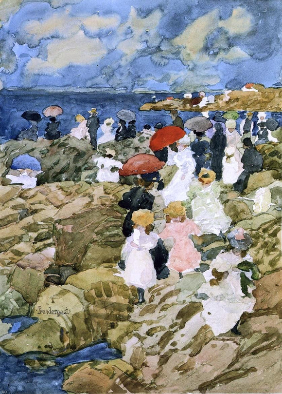  Maurice Prendergast Handkerchief Point (Coastal Scene) - Canvas Art Print