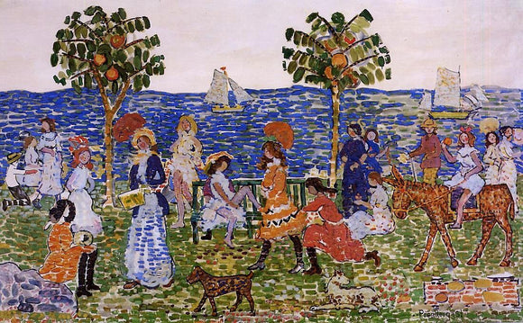  Maurice Prendergast Promenade - Canvas Art Print