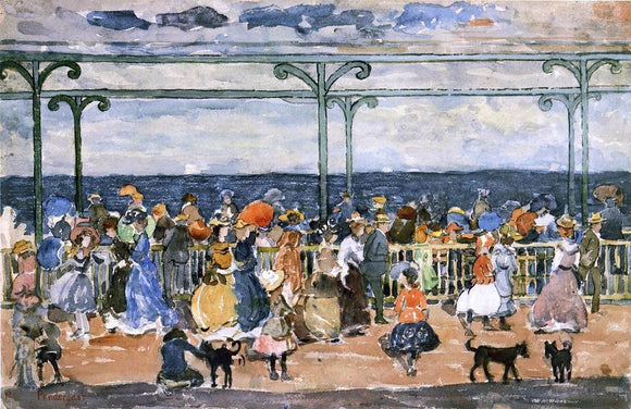  Maurice Prendergast Promenade at Nantasket - Canvas Art Print