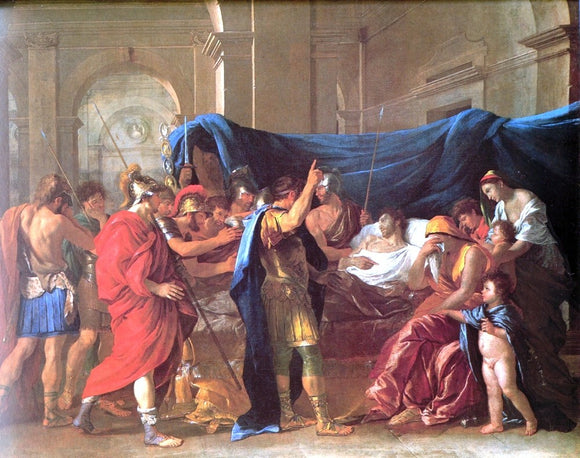  Nicolas Poussin The Death of Germanicus - detail - Canvas Art Print