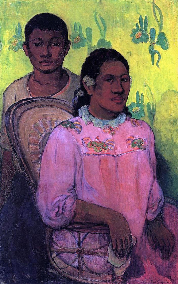  Paul Gauguin Tahitian Woman and Boy - Canvas Art Print