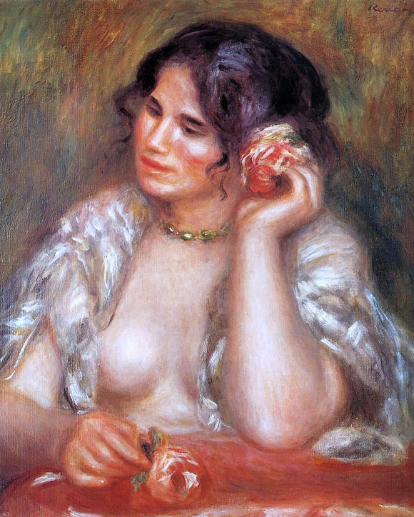  Pierre Auguste Renoir Gabrielle with a Rose - Canvas Art Print