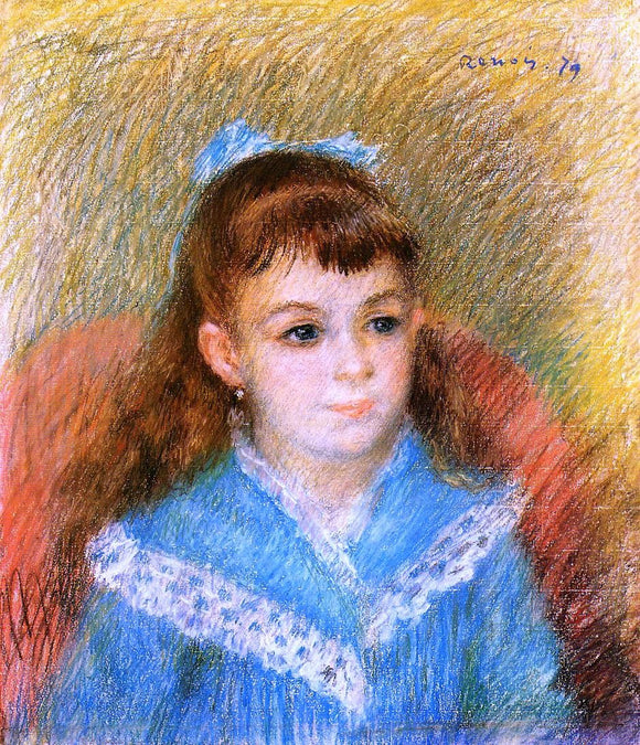 Pierre Auguste Renoir Portrait of a Young Girl (also known as Elizabeth Maitre) - Canvas Art Print