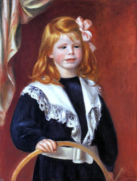  Pierre Auguste Renoir Portrait of Jean Renoir (also known as Child with a Hoop) - Canvas Art Print