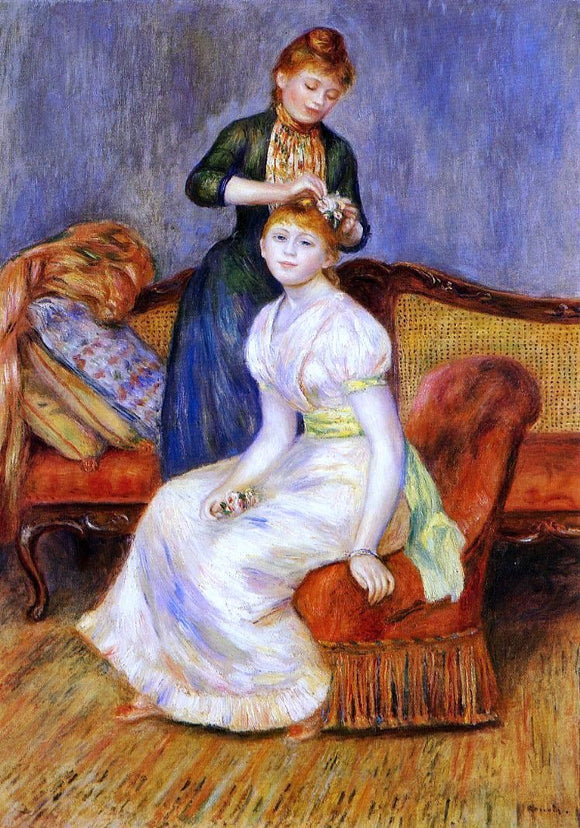  Pierre Auguste Renoir The Coiffure - Canvas Art Print