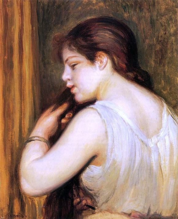  Pierre Auguste Renoir The Coiffure (also known as Young Girl Combing Her Hair) - Canvas Art Print