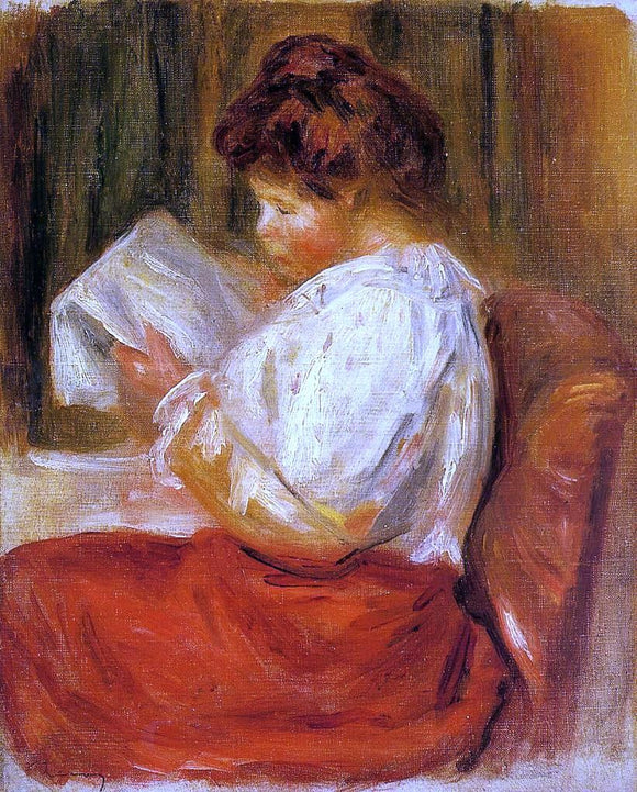  Pierre Auguste Renoir The Little Reader - Canvas Art Print