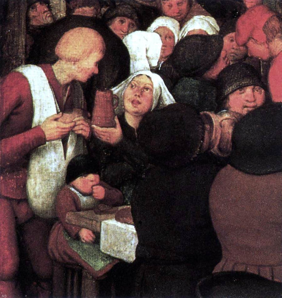  The Elder Pieter Bruegel Peasant Wedding (detail) - Canvas Art Print