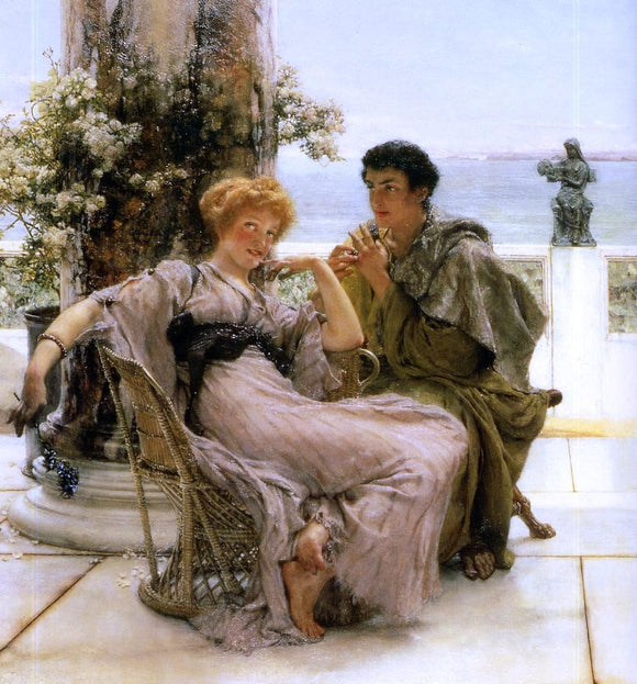  Sir Lawrence Alma-Tadema Courtship - The Proposal - Canvas Art Print