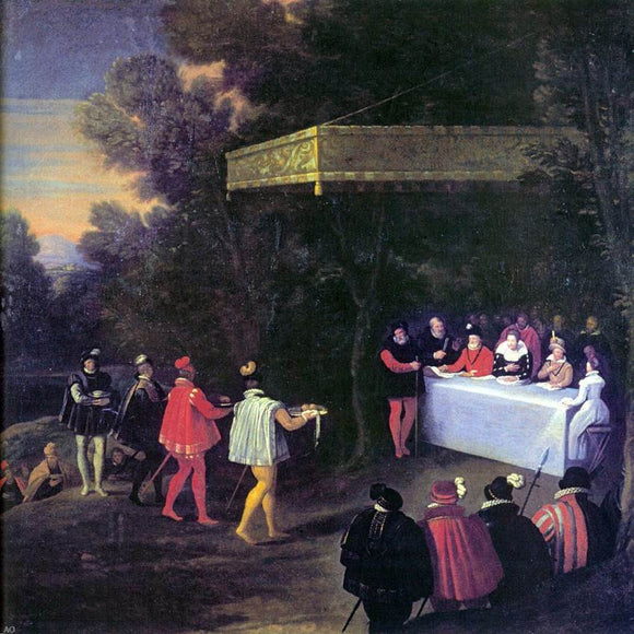  Unknown Painters Masters Outdoor Banquet for Henry IV of France and His Family - Canvas Art Print