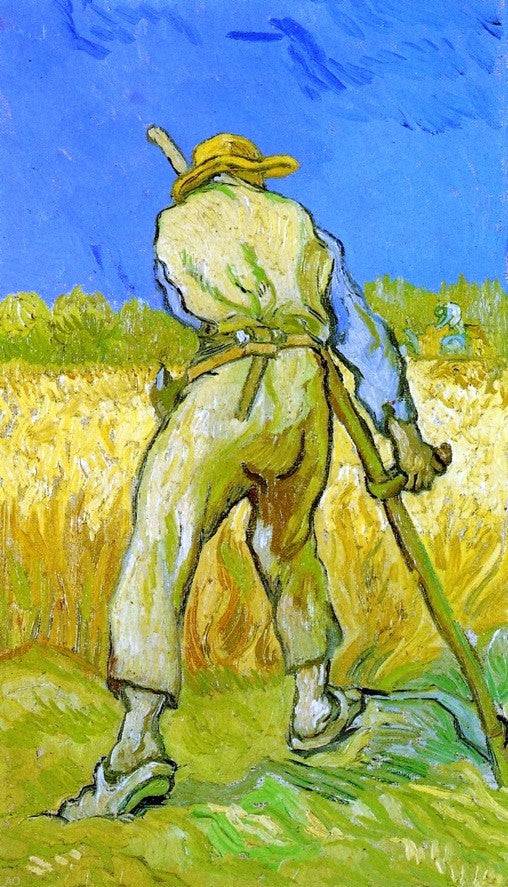  Vincent Van Gogh The Reaper (after Millet) - Canvas Art Print