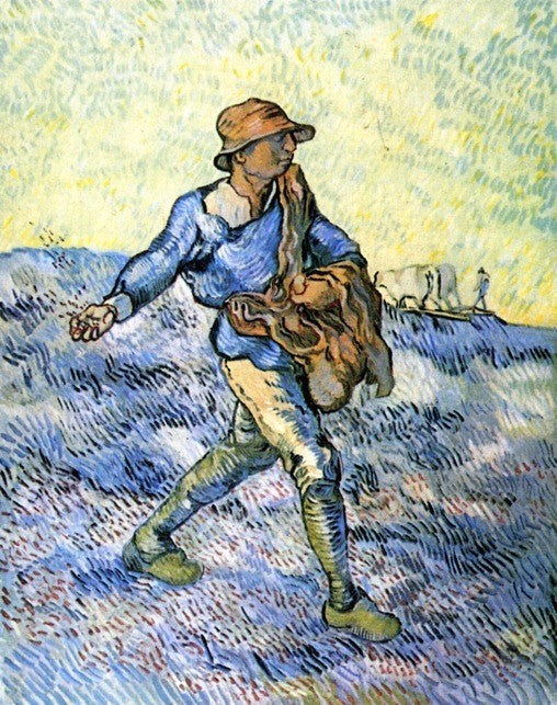  Vincent Van Gogh The Sower (after Millet) - Canvas Art Print