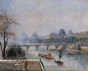  Camille Pissarro The Louvre - Morning, Snow Effect - Canvas Art Print