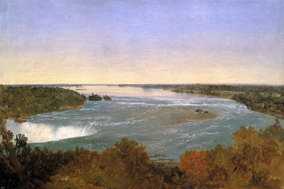  John Frederick Kensett Niagara Falls and the Rapids - Canvas Art Print