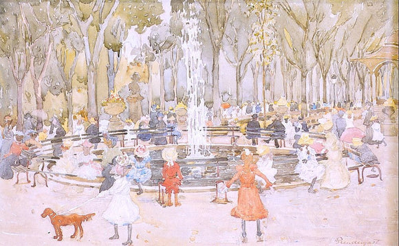  Maurice Prendergast In Central Park, New York - Canvas Art Print