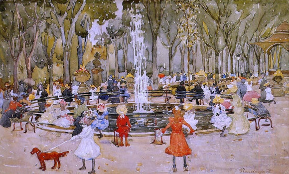  Maurice Prendergast In Central Park, New York - Canvas Art Print