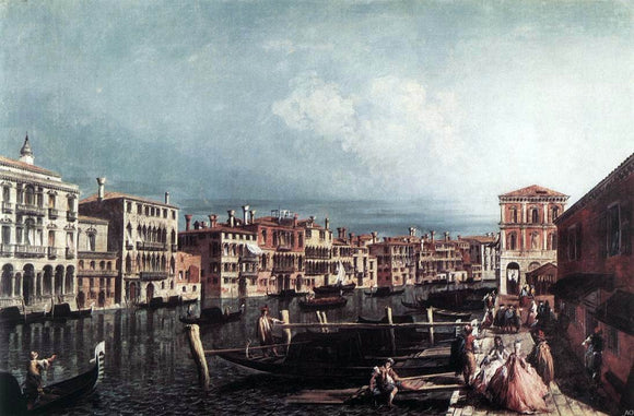  Michele Marieschi The Grand Canal at San Geremia - Canvas Art Print